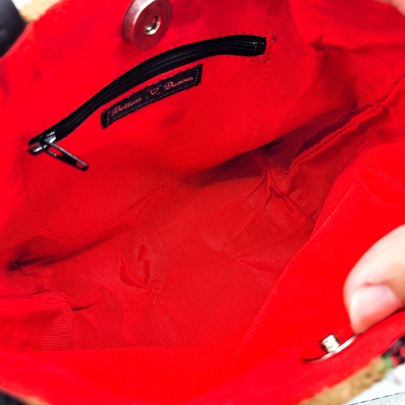 Bellina Duncan Tiger Velour Embroidered Purse - Picture 6 of 6